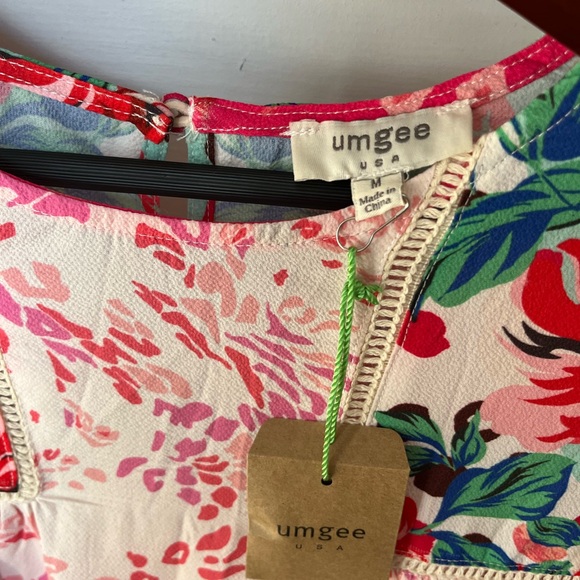Umgee dress long sleeve bright flowy size Medium NWT - Picture 3 of 8